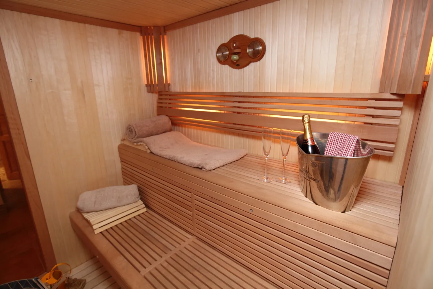 Private sauna in an alpine property